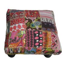 ottoman printed square footstool