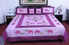cotton silk bed spread set