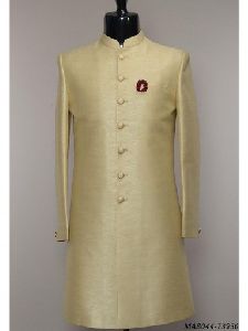 Cream Silk Self Nehru Style