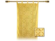 Window and door curtain with organdy cutwork
