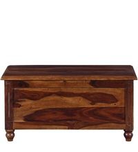 Wood Provincial Teak Colored Trunk for Storage