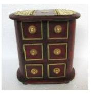 Brass Fitted wooden jewelry storage box