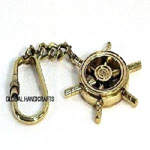 Nautical Brass Collectible ship wheel Key Chain