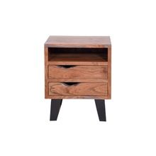 wooden acacia bedside