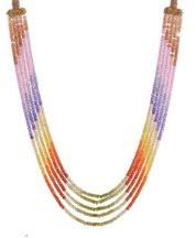 Multicolor Cubic Zirconia Beaded Necklace