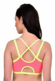 Impact Pink Padded Workout Training Sports Bra