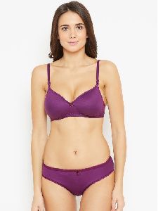 Padded Wirefree Purple Push Up T-Shirt Bra