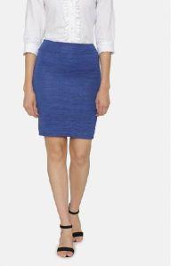 Rise Formal Knee Hemline Back Vent Knitted Pencil Skirt