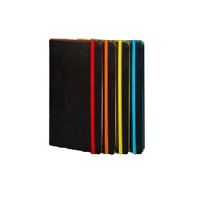 X2006 HARD COVER PREMIUM LEATHERETTE NOTEBOOK WITH COLORFUL ELASTIC OPTION