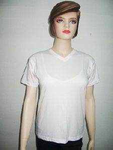 Cotton Ladies V-Neck T-shirt