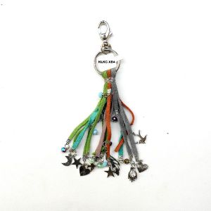 Charms Fusion Suede Leather Tassel Key chain