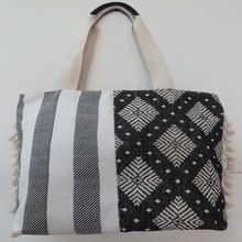 Jacquard With Lace Tussle Tote Bag