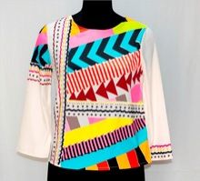 Multi-colour Embroidery Top