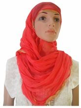Gold breathable dupatta scarf stole shawl wrap hijab