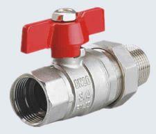 ALUMINUM T-HANLDE BRASS BALL VALVES WITH TAIL