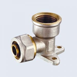 BRASS WALLPLATE PEX FITTING