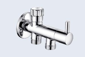 DOUBLE CHROME BRASS ANGLE VALVE