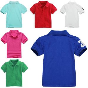 BOYS CLASSIC SOLID COLOR POLO T- SHIRTS
