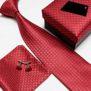 Silk Striped Pattern Mens Necktie Sets