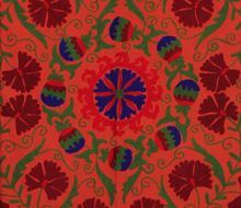 HANDMADE RARE UZBEK EMBROIDERY BED COVER WALL DECOR