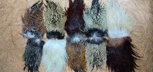 Cock Saddle Patches Natural Feather