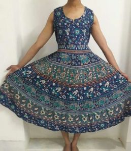 cotton jaipuri printed dress