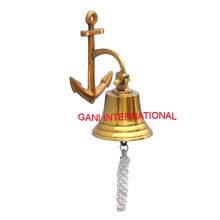 Brass Plated Hanging Anchor Bell