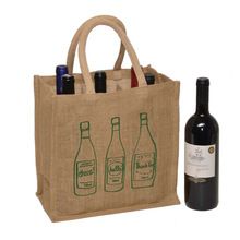 Jute wine bottle bag
