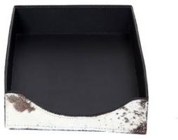 leather letter document tray