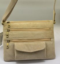 Fashionable genuine leather long strap messenger bag for girls