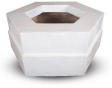 Hexagonal White Planter