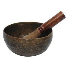 hammered brass tibetan singing bowl