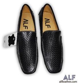 Mens Black Leather Loafer Shoes