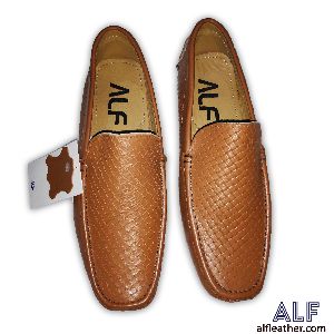 Mens Brown Leather Loafer shoes