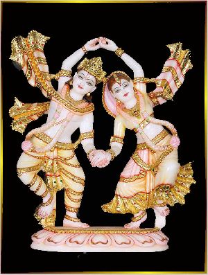 Marble Radha Krishna Statue