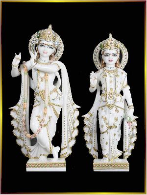 Marble Radha Krishna Statue