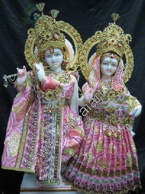 Marble Radha Krishna Statue