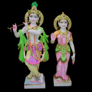 Marble Radha Krishna Statue