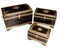 WOODEN BOXES SET OF THREE