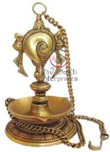 Brass Diya Shankha