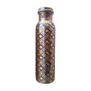 Handmade Printed Copper Bottle