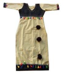 Ladies White Plain Kurti