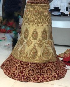 Traditional heavy silk ghagra bridal lehenga choli