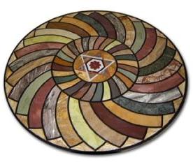 Marble stone mosaic overlay coffee table top