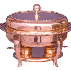 Copper hammered chafing dishes