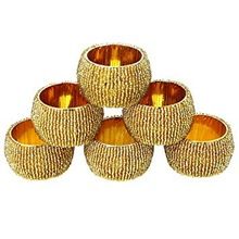 Golden Beads Napkin Rings