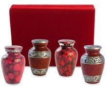 Red Small Mini Keepsake Urns