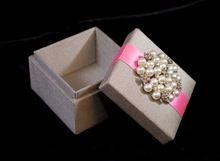 Grey Silk Favor Box