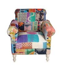 Multi Colored Gudari Single Seater Sofa