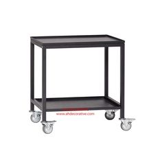 Black Medium Metal Serving Bar Trolley